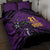 Custom Caribbean Cricket Trinidad and Tobago Cricket Quilt Bed Set TKR Champions 2025 Purple Edition - Wonder Print Shop