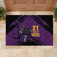 Custom Caribbean Cricket Trinidad and Tobago Cricket Rubber Doormat TKR Champions 2025 Purple Edition - Wonder Print Shop