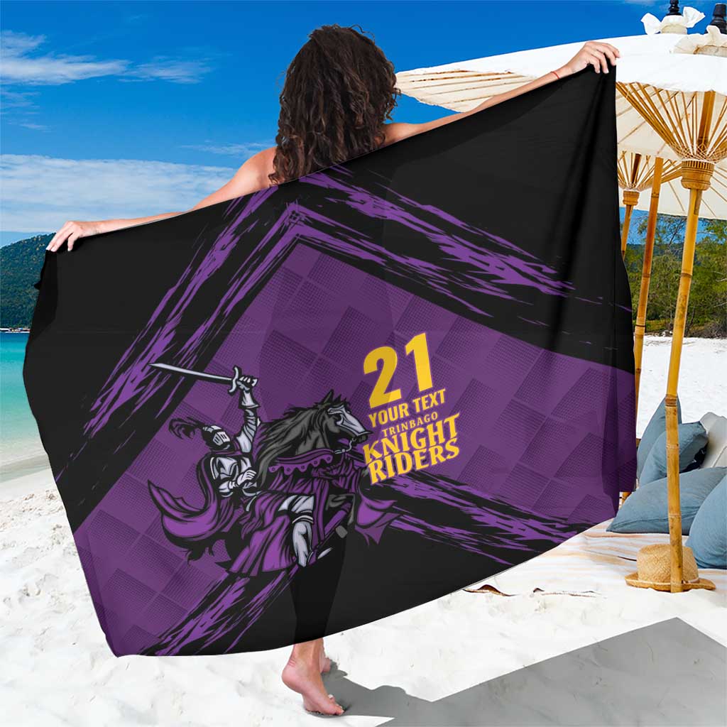 Custom Caribbean Cricket Trinidad and Tobago Cricket Sarong TKR Champions 2025 Purple Edition - Wonder Print Shop