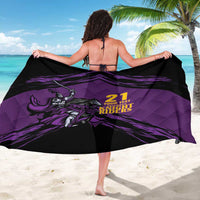Custom Caribbean Cricket Trinidad and Tobago Cricket Sarong TKR Champions 2025 Purple Edition - Wonder Print Shop