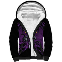Custom Caribbean Cricket Trinidad and Tobago Cricket Sherpa Hoodie TKR Champions 2025 Purple Edition - Wonder Print Shop