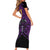 Custom Caribbean Cricket Trinidad and Tobago Cricket Short Sleeve Bodycon Dress TKR Champions 2025 Purple Edition - Wonder Print Shop