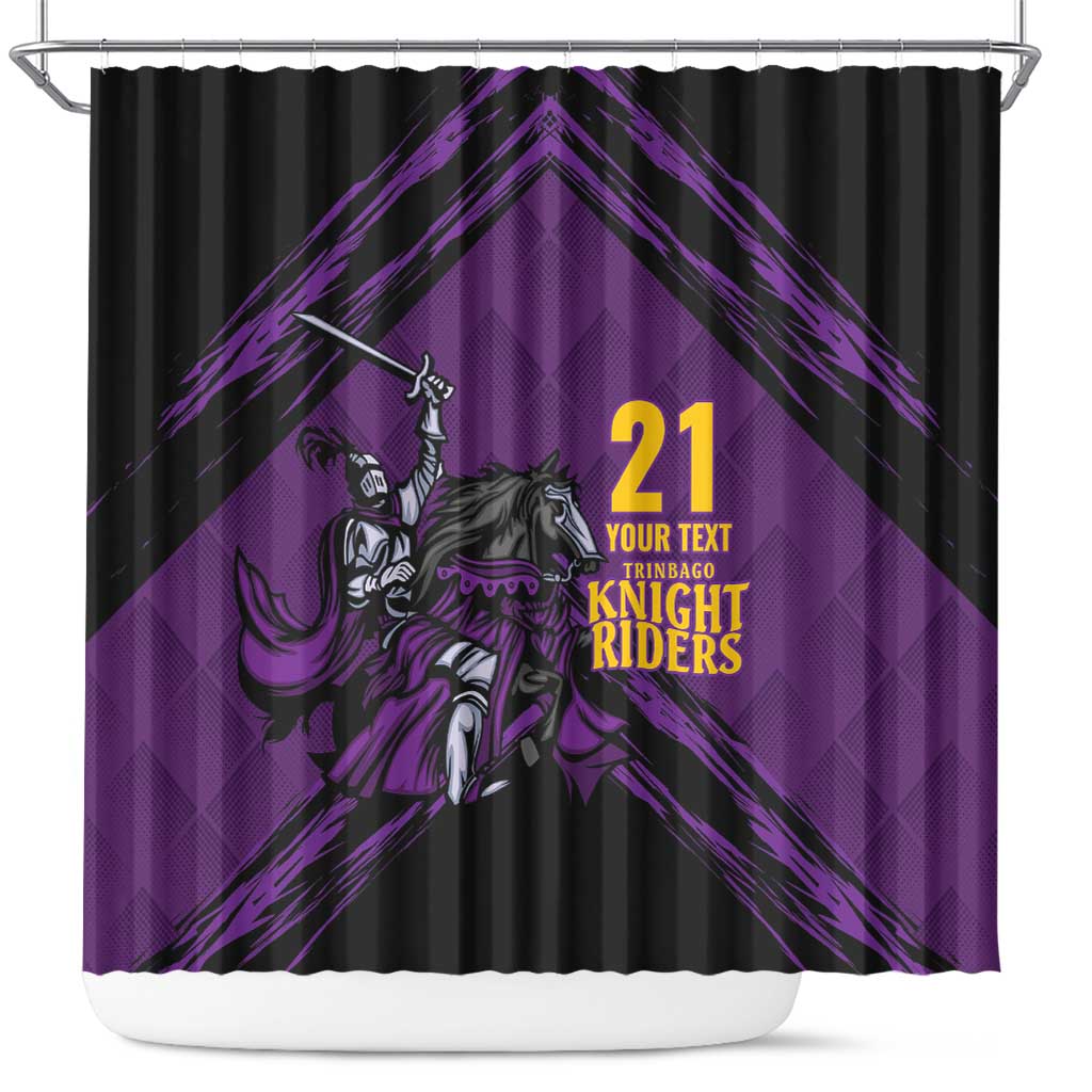 Custom Caribbean Cricket Trinidad and Tobago Cricket Shower Curtain TKR Champions 2025 Purple Edition - Wonder Print Shop