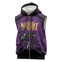 Custom Caribbean Cricket Trinidad and Tobago Cricket Sleeveless Zip Hoodie TKR Champions 2025 Purple Edition - Wonder Print Shop