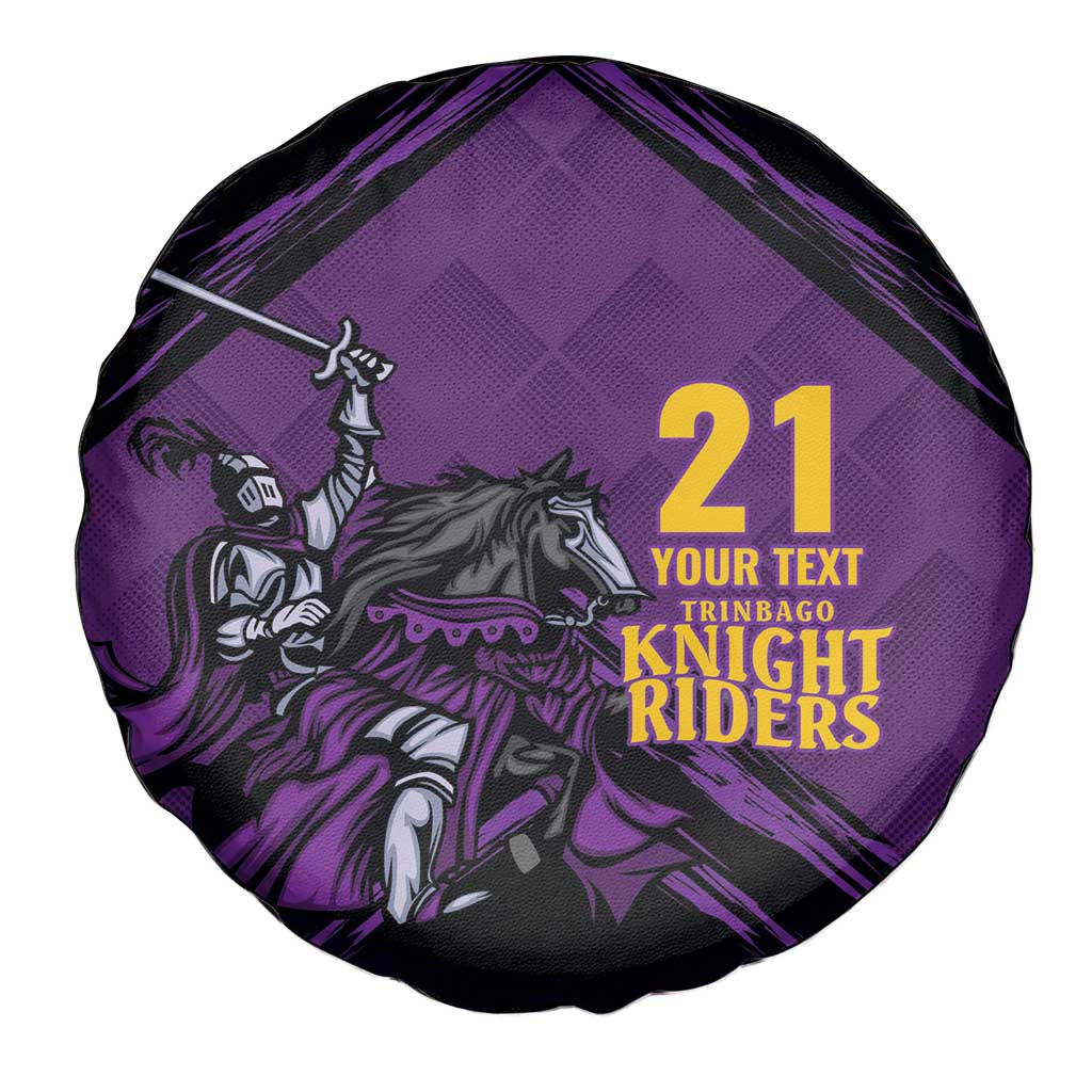 Custom Caribbean Cricket Trinidad and Tobago Cricket Spare Tire Cover TKR Champions 2025 Purple Edition - Wonder Print Shop