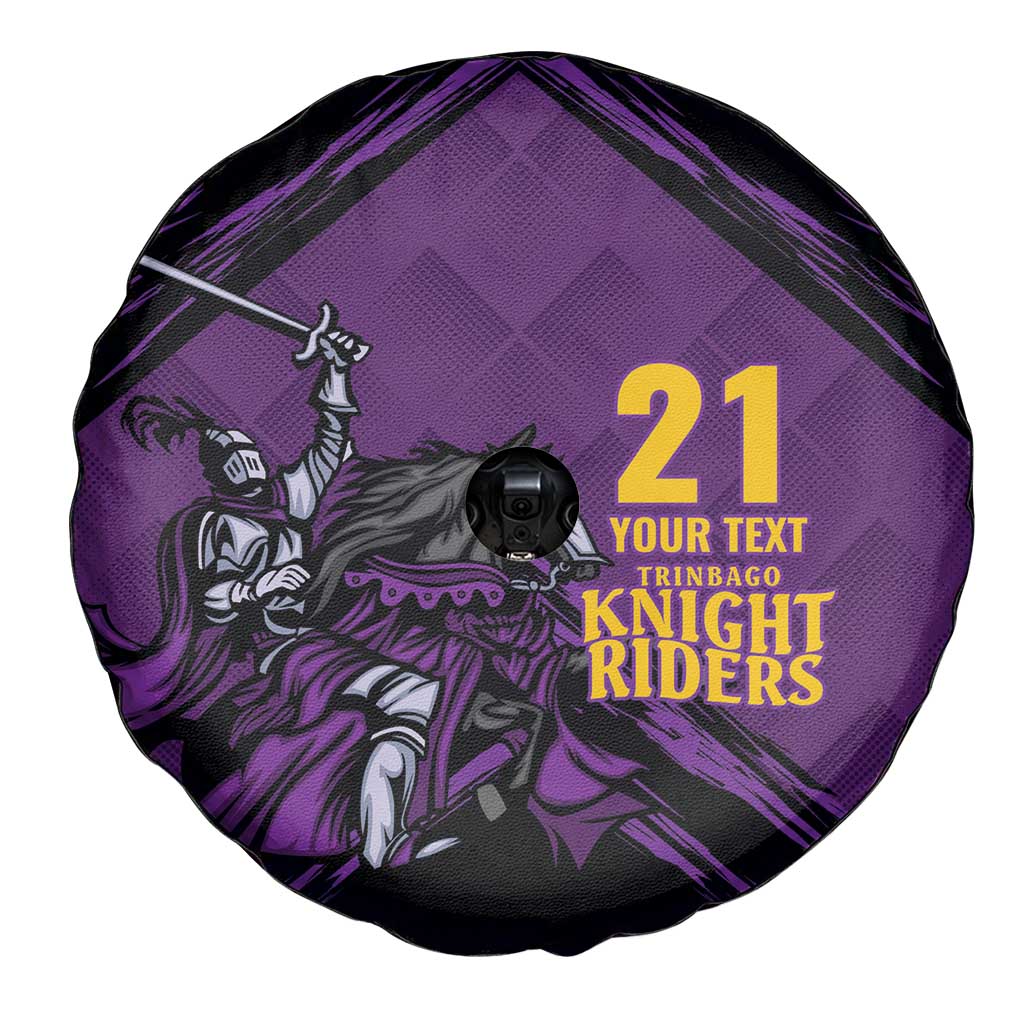 Custom Caribbean Cricket Trinidad and Tobago Cricket Spare Tire Cover TKR Champions 2025 Purple Edition - Wonder Print Shop