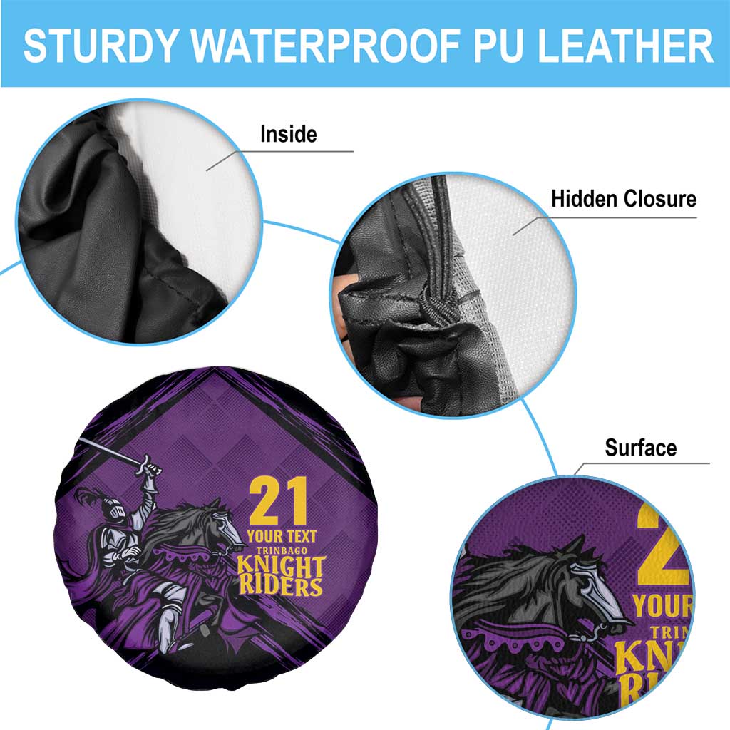 Custom Caribbean Cricket Trinidad and Tobago Cricket Spare Tire Cover TKR Champions 2025 Purple Edition - Wonder Print Shop