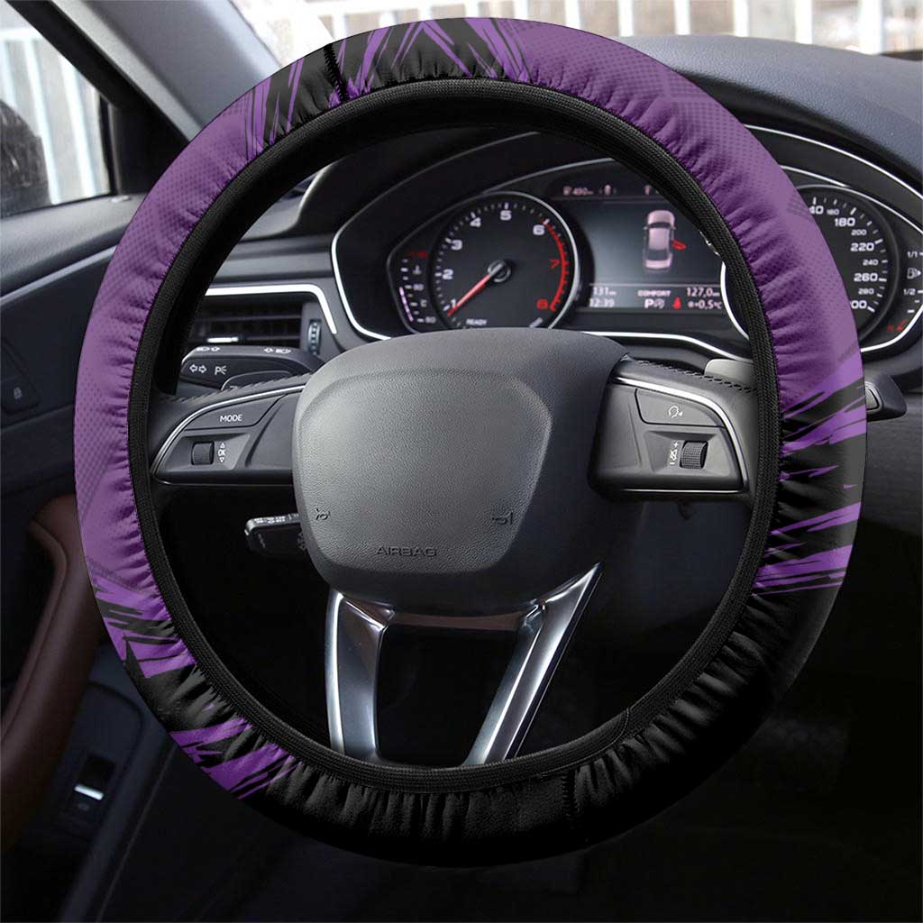 Caribbean Cricket Trinidad and Tobago Cricket Steering Wheel Cover TKR Champions 2025 Purple Edition - Wonder Print Shop