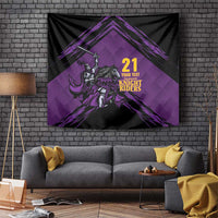 Custom Caribbean Cricket Trinidad and Tobago Cricket Tapestry TKR Champions 2025 Purple Edition - Wonder Print Shop