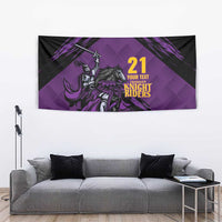 Custom Caribbean Cricket Trinidad and Tobago Cricket Tapestry TKR Champions 2025 Purple Edition - Wonder Print Shop