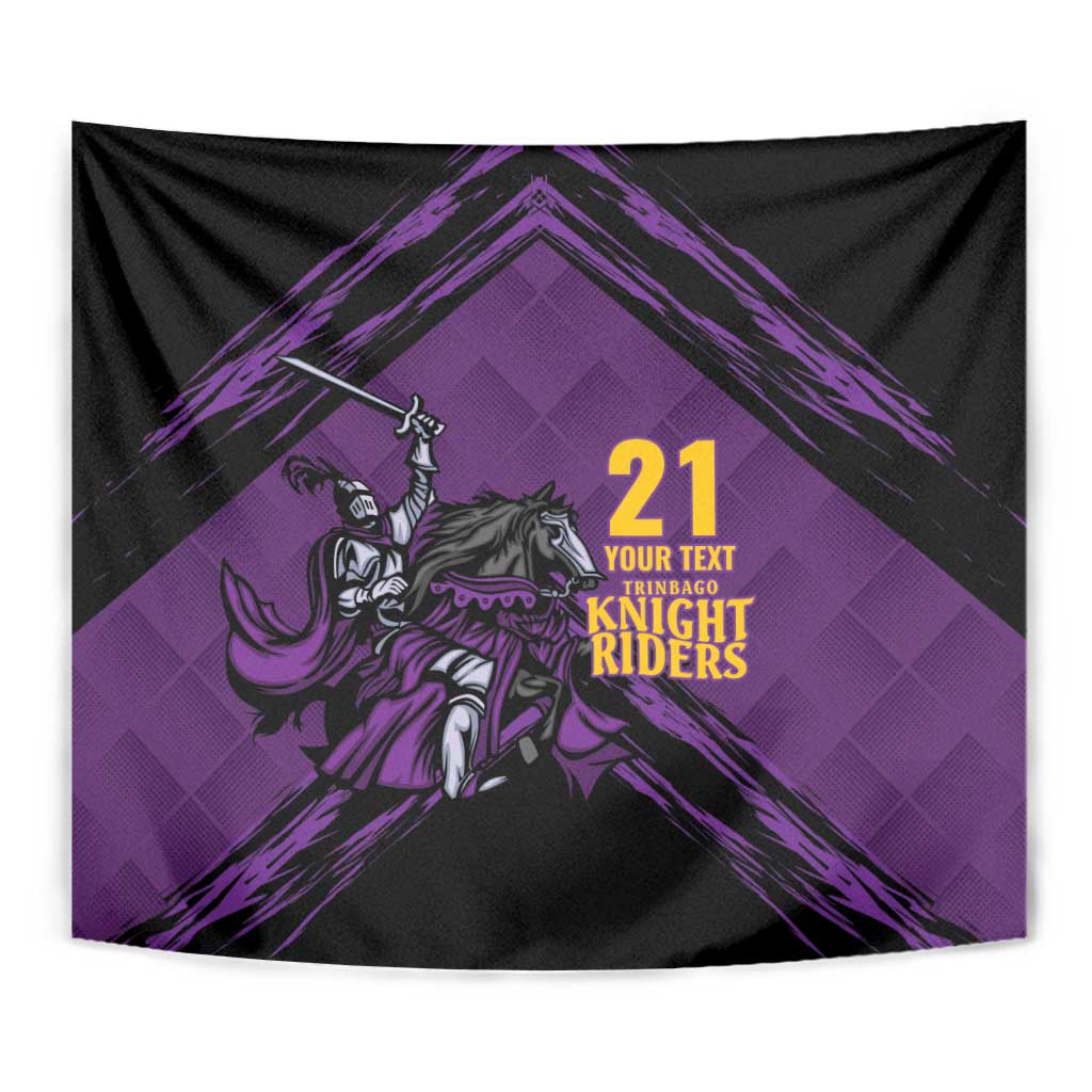 Custom Caribbean Cricket Trinidad and Tobago Cricket Tapestry TKR Champions 2025 Purple Edition - Wonder Print Shop
