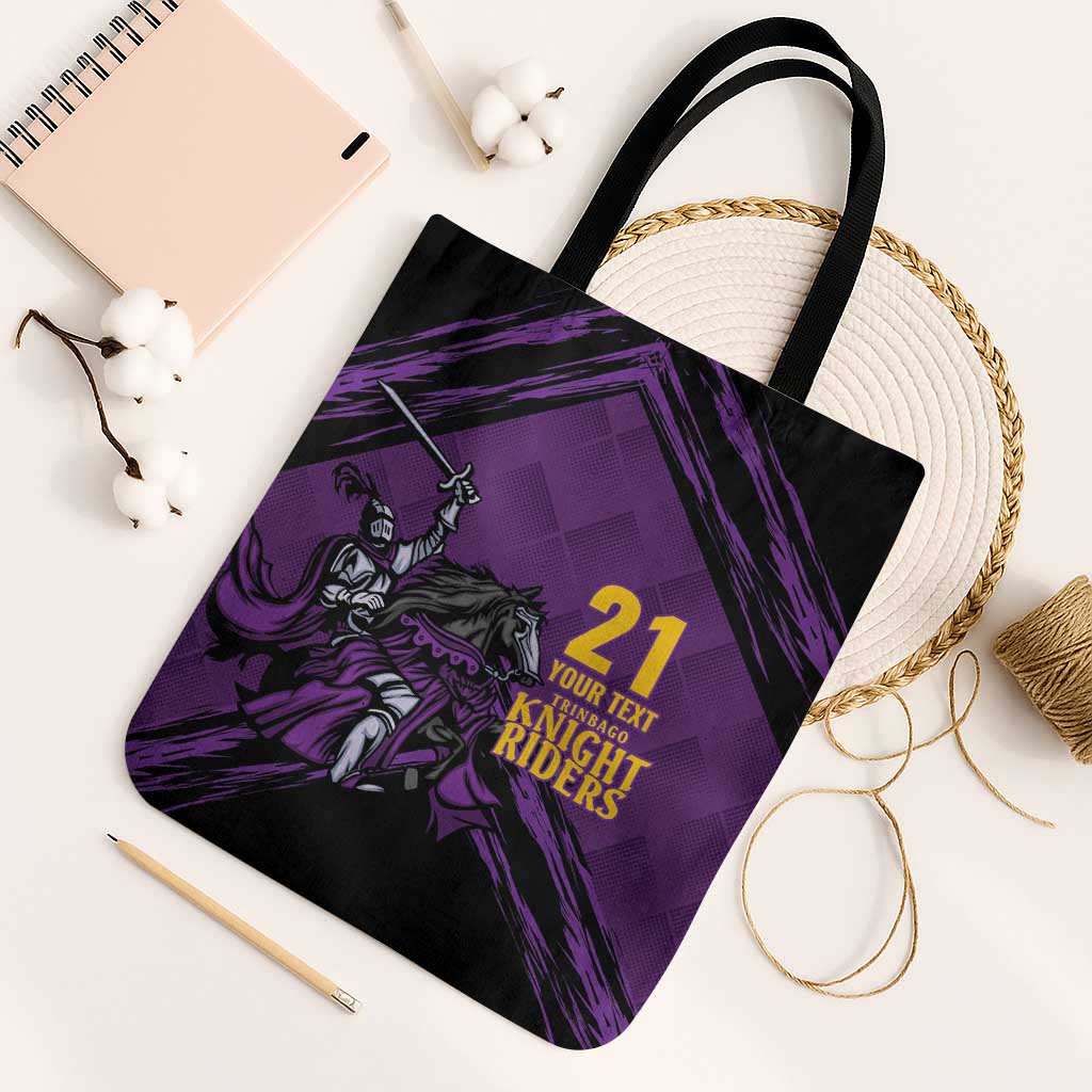 Custom Caribbean Cricket Trinidad and Tobago Cricket Tote Bag TKR Champions 2025 Purple Edition - Wonder Print Shop