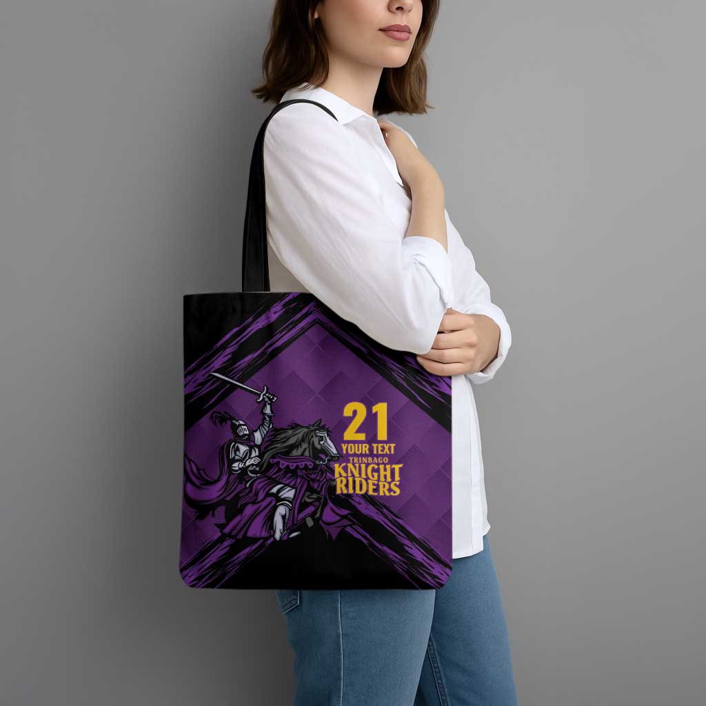 Custom Caribbean Cricket Trinidad and Tobago Cricket Tote Bag TKR Champions 2025 Purple Edition - Wonder Print Shop