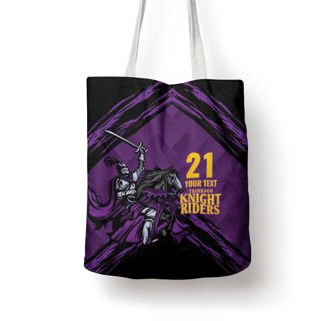 Custom Caribbean Cricket Trinidad and Tobago Cricket Tote Bag TKR Champions 2025 Purple Edition - Wonder Print Shop