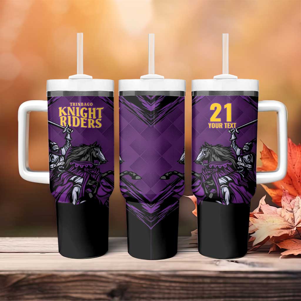 Custom Caribbean Cricket Trinidad and Tobago Cricket Tumbler With Handle TKR Champions 2025 Purple Edition - Wonder Print Shop