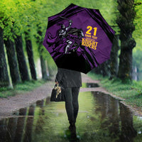 Custom Caribbean Cricket Trinidad and Tobago Cricket Umbrella TKR Champions 2025 Purple Edition - Wonder Print Shop