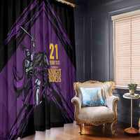 Custom Caribbean Cricket Trinidad and Tobago Cricket Window Curtain TKR Champions 2025 Purple Edition - Wonder Print Shop