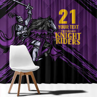 Custom Caribbean Cricket Trinidad and Tobago Cricket Window Curtain TKR Champions 2025 Purple Edition - Wonder Print Shop