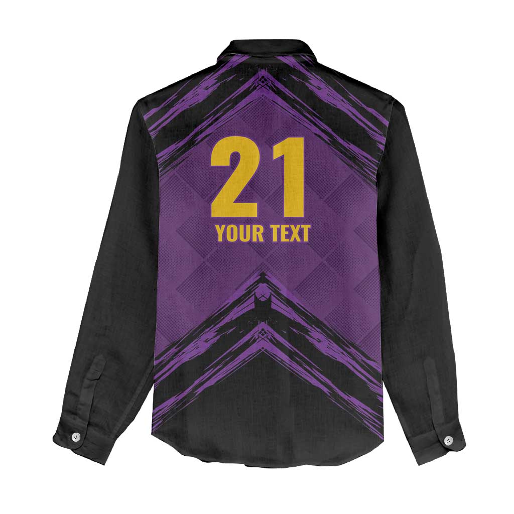 Custom Caribbean Cricket Trinidad and Tobago Cricket Women Casual Shirt TKR Champions 2025 Purple Edition - Wonder Print Shop