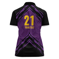 Custom Caribbean Cricket Trinidad and Tobago Cricket Women Polo Shirt TKR Champions 2025 Purple Edition - Wonder Print Shop
