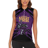 Custom Caribbean Cricket Trinidad and Tobago Cricket Women Sleeveless Polo Shirt TKR Champions 2025 Purple Edition - Wonder Print Shop