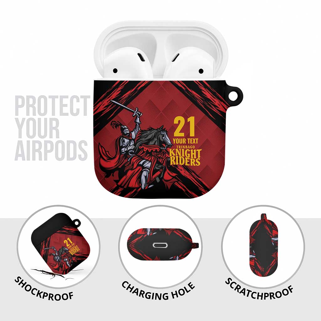 Custom Caribbean Cricket Trinidad and Tobago Cricket AirPods Case TKR Champions 2025 Red Edition - Wonder Print Shop