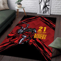 Custom Caribbean Cricket Trinidad and Tobago Cricket Area Rug TKR Champions 2025 Red Edition - Wonder Print Shop