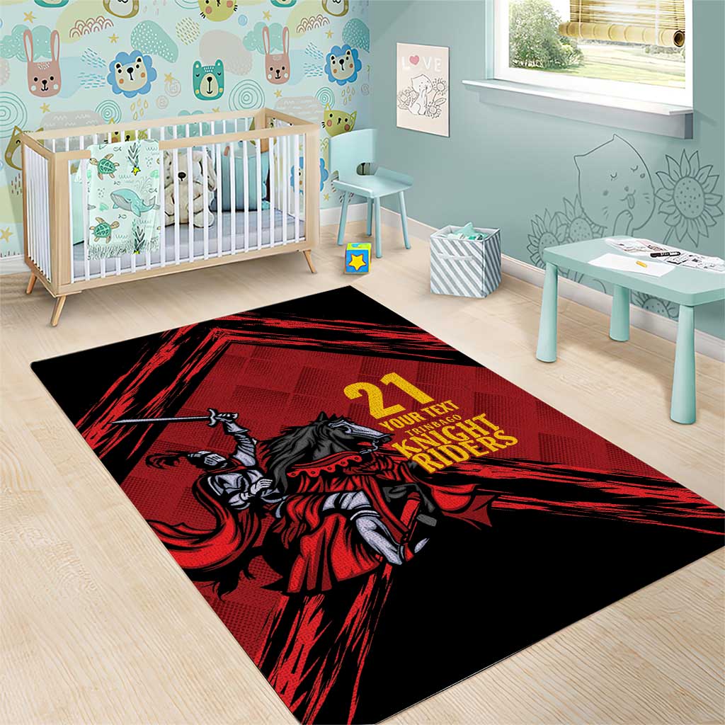 Custom Caribbean Cricket Trinidad and Tobago Cricket Area Rug TKR Champions 2025 Red Edition - Wonder Print Shop