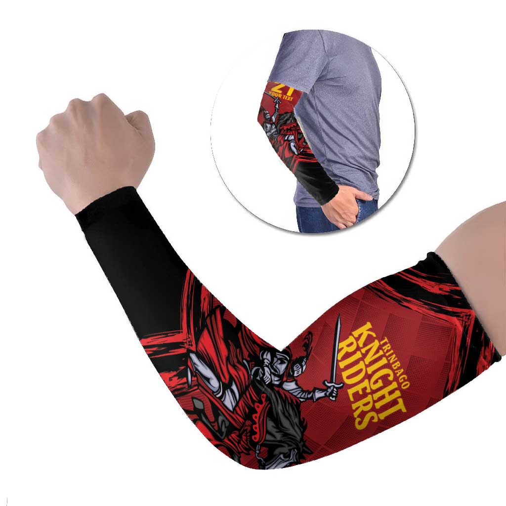 Custom Caribbean Cricket Trinidad and Tobago Cricket Arm Sleeves TKR Champions 2025 Red Edition - Wonder Print Shop