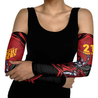 Custom Caribbean Cricket Trinidad and Tobago Cricket Arm Sleeves TKR Champions 2025 Red Edition - Wonder Print Shop