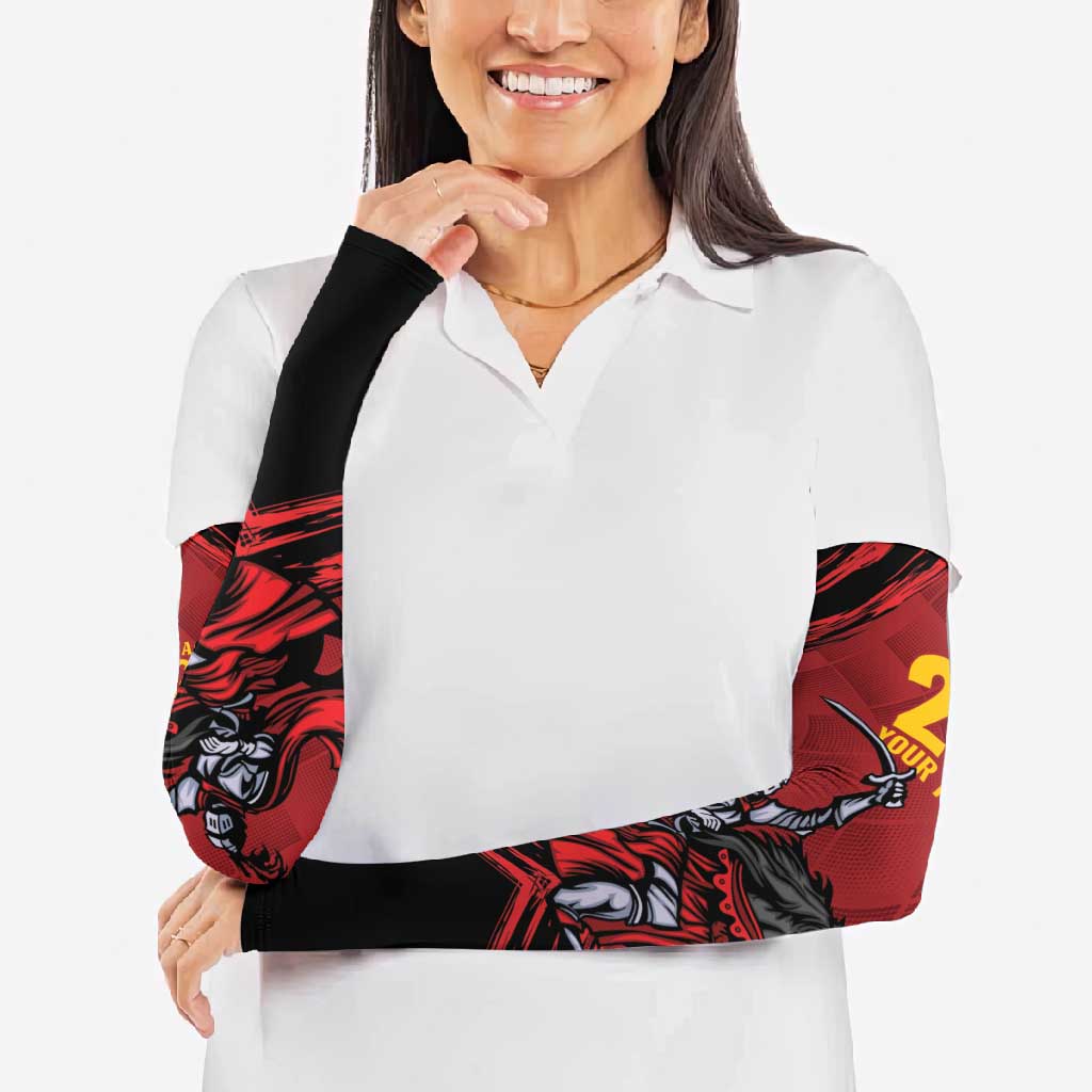 Custom Caribbean Cricket Trinidad and Tobago Cricket Arm Sleeves TKR Champions 2025 Red Edition - Wonder Print Shop