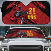 Custom Caribbean Cricket Trinidad and Tobago Cricket Auto Sun Shade TKR Champions 2025 Red Edition - Wonder Print Shop