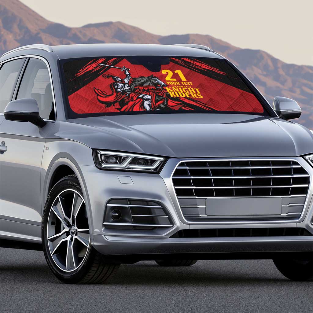 Custom Caribbean Cricket Trinidad and Tobago Cricket Auto Sun Shade TKR Champions 2025 Red Edition - Wonder Print Shop