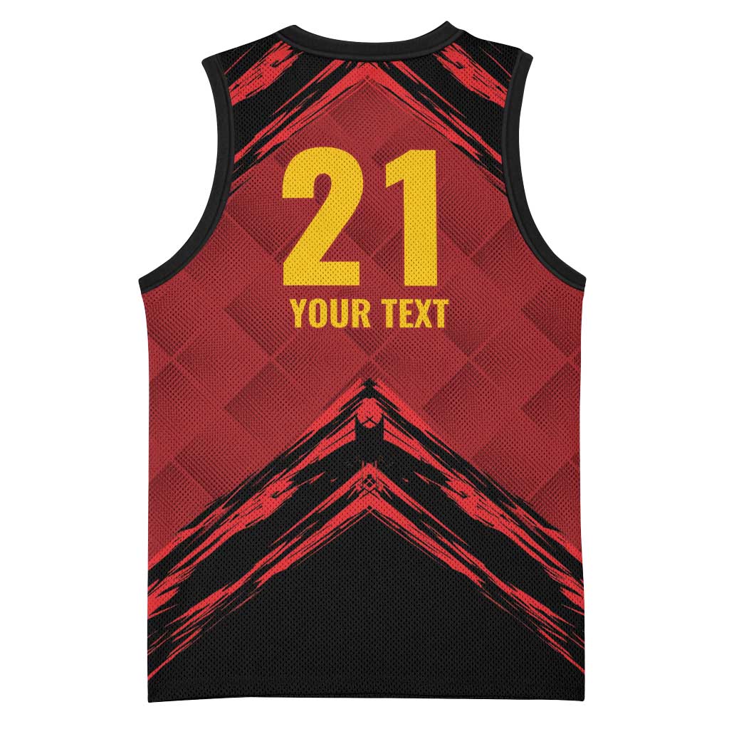 Custom Caribbean Cricket Trinidad and Tobago Cricket Basketball Jersey TKR Champions 2025 Red Edition - Wonder Print Shop