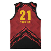 Custom Caribbean Cricket Trinidad and Tobago Cricket Basketball Jersey TKR Champions 2025 Red Edition - Wonder Print Shop