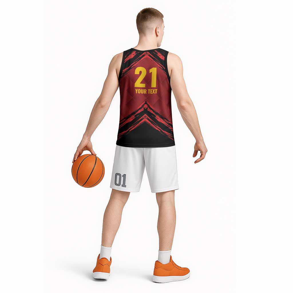 Custom Caribbean Cricket Trinidad and Tobago Cricket Basketball Jersey TKR Champions 2025 Red Edition - Wonder Print Shop