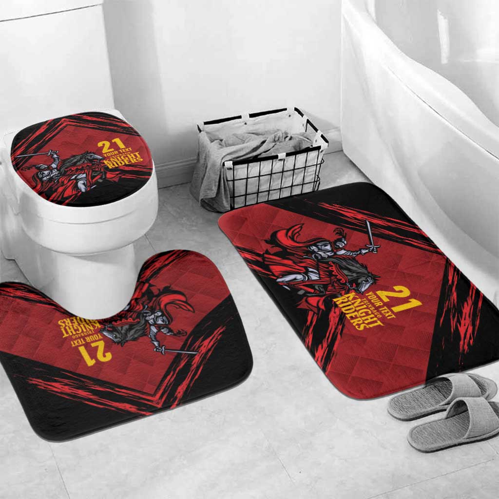 Custom Caribbean Cricket Trinidad and Tobago Cricket Bathroom Set TKR Champions 2025 Red Edition - Wonder Print Shop