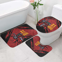 Custom Caribbean Cricket Trinidad and Tobago Cricket Bathroom Set TKR Champions 2025 Red Edition - Wonder Print Shop