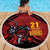 Custom Caribbean Cricket Trinidad and Tobago Cricket Beach Blanket TKR Champions 2025 Red Edition - Wonder Print Shop