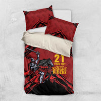 Custom Caribbean Cricket Trinidad and Tobago Cricket Bedding Set TKR Champions 2025 Red Edition - Wonder Print Shop