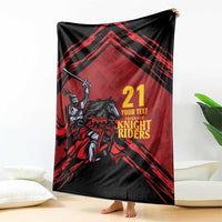 Custom Caribbean Cricket Trinidad and Tobago Cricket Blanket TKR Champions 2025 Red Edition - Wonder Print Shop