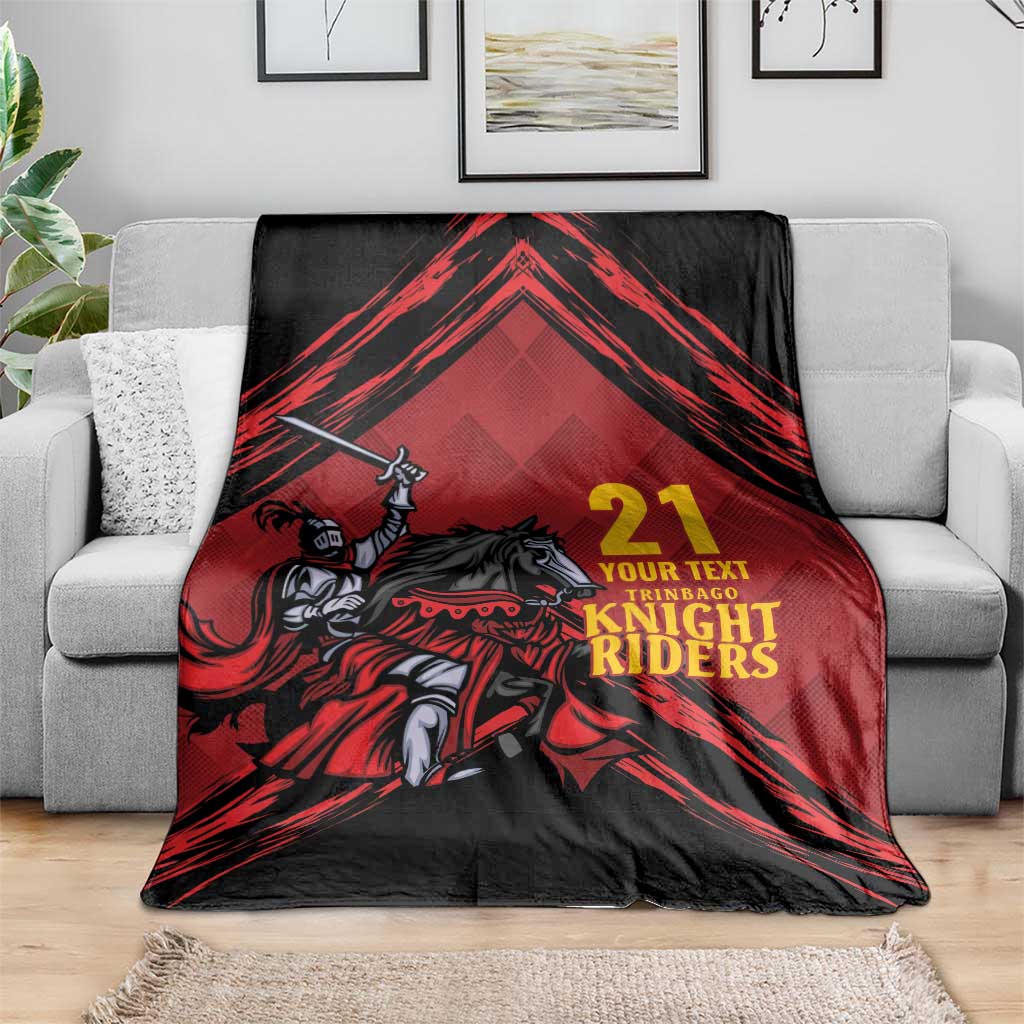 Custom Caribbean Cricket Trinidad and Tobago Cricket Blanket TKR Champions 2025 Red Edition - Wonder Print Shop