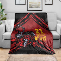 Custom Caribbean Cricket Trinidad and Tobago Cricket Blanket TKR Champions 2025 Red Edition - Wonder Print Shop