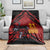 Custom Caribbean Cricket Trinidad and Tobago Cricket Blanket TKR Champions 2025 Red Edition - Wonder Print Shop