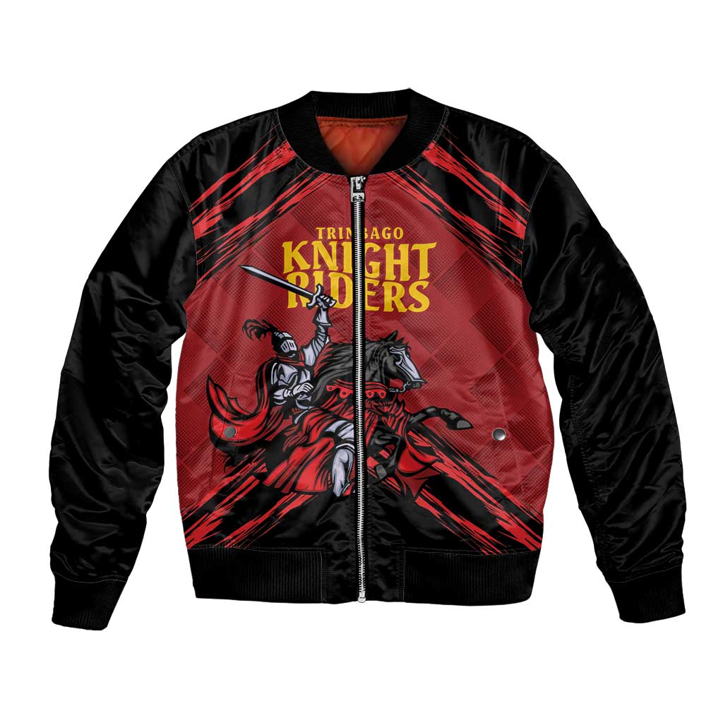 Custom Caribbean Cricket Trinidad and Tobago Cricket Bomber Jacket TKR Champions 2025 Red Edition - Wonder Print Shop