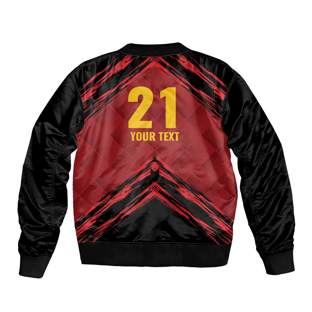 Custom Caribbean Cricket Trinidad and Tobago Cricket Bomber Jacket TKR Champions 2025 Red Edition - Wonder Print Shop