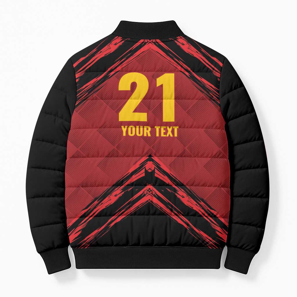 Custom Caribbean Cricket Trinidad and Tobago Cricket Bomber Puffer Jacket TKR Champions 2025 Red Edition - Wonder Print Shop
