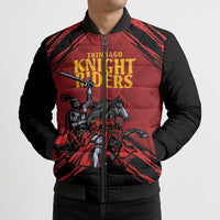 Custom Caribbean Cricket Trinidad and Tobago Cricket Bomber Puffer Jacket TKR Champions 2025 Red Edition - Wonder Print Shop