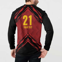 Custom Caribbean Cricket Trinidad and Tobago Cricket Button Sweatshirt TKR Champions 2025 Red Edition - Wonder Print Shop