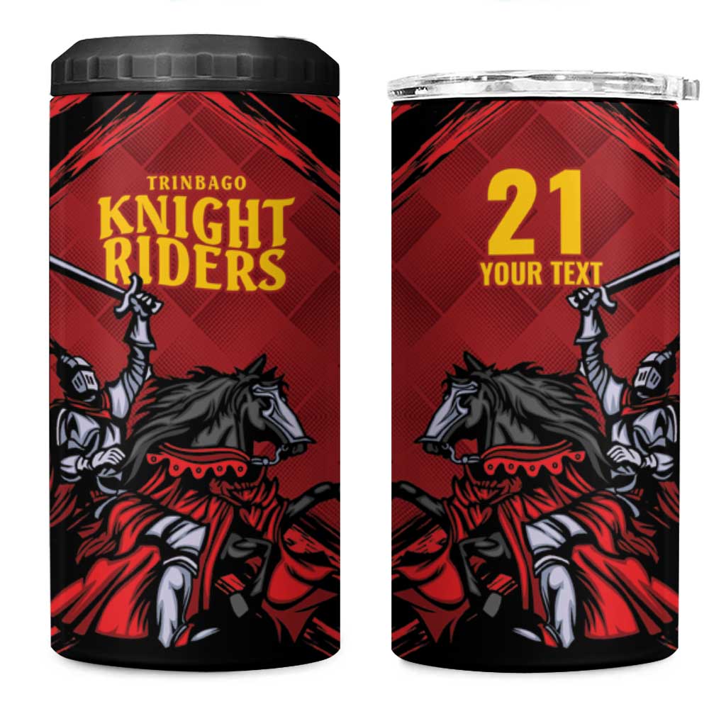 Custom Caribbean Cricket Trinidad and Tobago Cricket 4 in 1 Can Cooler Tumbler TKR Champions 2025 Red Edition - Wonder Print Shop
